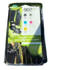 HP Genuine Original 902xl 4 Pack Ink Cartridges + Additional Yellow. Exp 3/26 picture