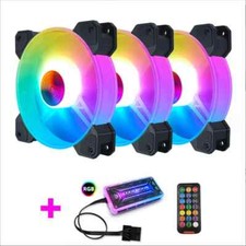COOLMOON Computer Case PC Cooling Fan 5v 3Pin aRGB Adjust 120mm Quiet IR Remote picture