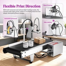 Inkjet Coding Machine w/Mini Conveyor Belt Automatic Printing for Dates Numbers picture