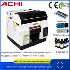 ACHI A4 UV Printer Flatbed Printer Epson L800 Nozzle For T-Shirt Flat Printed EU picture
