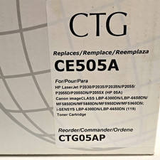 CTG Black Laser Compatible Toner Cartridge CE505A CTG05AP for HP Canon picture