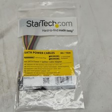 New StarTech.com 6in SATA Power Y Splitter Cable Adapter, PYO2SATA, 6