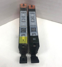 Canon CLI 271 Genuine Ink Tanks - Black And Yellow Original OEM - NEW/SEALED picture