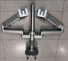 Humanscale M/Flex Triple Monitor Arm System Heavy Duty Post Desk Mount Silver picture