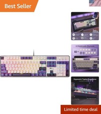 RK920 Full Size Mechanical Keyboard - Lavender Purple, RGB Backlit, Ergonomic picture