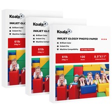 300 Sheets Koala Premium Glossy Photo Paper 8.5x11 61lb Thick for Inkjet Printer picture