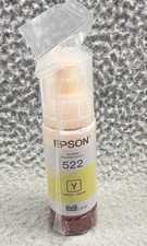 GENUINE Epson EcoTank 522 Yellow Ink Bottle 65ml Sealed Bag Exp 10/26 picture