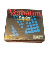 Vintage 1990 Sealed Verbatim Datalife High Density 5 1/4