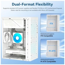 Airflow Micro ATX PC Case - White Slim Design// picture