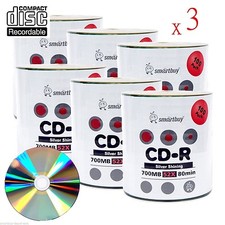 1800 Smartbuy CD-R 52X 700MB/80Min Shiny Silver Top Recordable Blank Media Disc picture