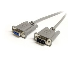 StarTech MXT10010 10 ft Straight Through 9PIN DSub Serial Gray Cable Male Female picture
