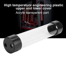 Transparent Cylindrical Computer Water Cooling Water Tank 240MM for Practicality picture