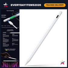Stylus Pen for iPad 6-11th Gen, 2X Fast Charge, Palm Rejection, White Color picture