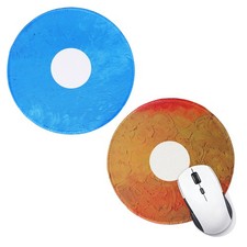 2Pcs Donut Round Mouse Pad, 7.9 Inch Cute Mouse Pad, Brown, Blue picture