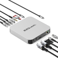 Ezquest Usb C Hub Docking Station 12 In 1 2 Hdmi 4K 60Hz /30Hz Vga 1 Gbit picture