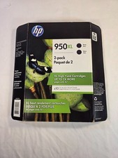 2 Pack Genuine HP 950XL Black High Yield Printer Ink Cartridges 07/2020 NEW picture