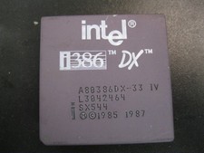 Intel 386DX-33Mhz Gold CPU Processor Used picture