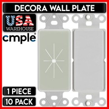 Wall Plate With Flexible Opening or Blank Insert for Decorator Wallplate White picture