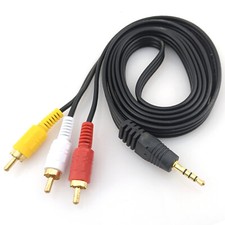 3.5mm to RCA Video Audio Split Cable TV Box STB Camcorder Analog Jack Wire 10ft picture