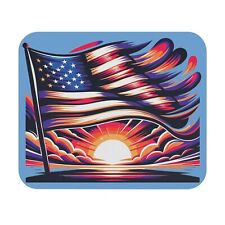 American Flag Sunset Mouse Pad (Rectangle) - Smooth, Durable, Stylish picture