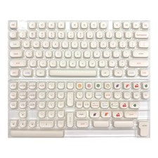 MOA/ KOA Profile Cute Milky White Dye Sublimation PBT Keycap Set picture