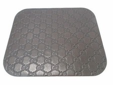 GUCCI Authentic Guccissima Mouse Pad GG Logo Brown Leather Made in Italy picture