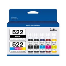 CEEBOO 522 High Capacity 5-Pack Refill Ink for Epson EcoTank ET-2803 ET-2800 ET- picture
