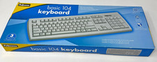 Fellowes KB-2971 Quiet Key PS/2 Compatible Keyboard Old Stock Basic 104 PC KB picture