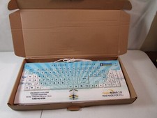 RARE NOS Aqua  (Royal Caribbean International) Keyboard USB Computer PC 2000s picture