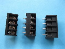 200 pcs Black 4 pin 8.25mm Screw Terminal Block Connector Barrier Type DC39B New picture
