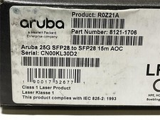 R0Z21A New Genuine Aruba 25G SFP28 to SFP28 15m Active Optical Cable 8121-1706 picture