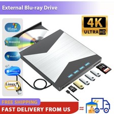 7 in 1 External 4K Blu-ray Optical Drive USB 3.0 Type-C External DVD RW Drive picture