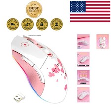 Cherry Blossom Wireless Gaming Mouse - High DPI Precision & Ambidextrous Design picture