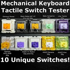 TACTILE Mechanical Keyboard SWITCH TESTER SAMPLE PACK Holy Panda, Kiwi, Glorious picture