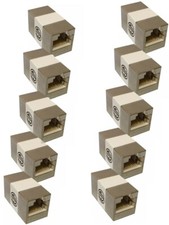 10 CAT6 Full Shielded RJ45 Ethernet Modular Inline Coupler Female Cable Extender picture