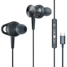 USB C Headphones with Mic Noise Isolation Volume Control for iPhone picture