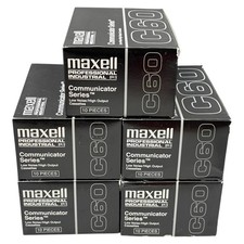 Maxell Professional Communicator C60 Cassettes 5 Boxes 10 per Box Total 50 New picture