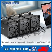 WAVLINK 4 Bay SATA Hard Drive Enclosure SSD HDD Docking Station Cooling Fans picture