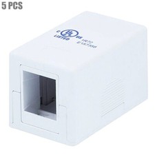 5 Pcs 1 Port Hole Blank Modular Snap-in Keystone Wall Surface Mount Compact Box picture