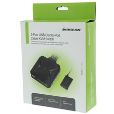NEW IOGEAR 2-Port USB DisplayPort Cable KVM Switch,  GCS52DP picture