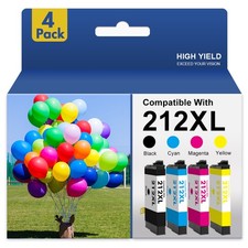 4PK 212XL T212XL Ink Cartridges For Epson WorkForce WF-2830 WF-2850 XP-4100 4105 picture