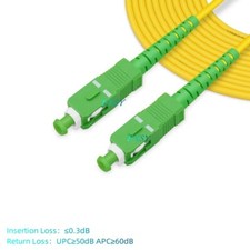 5Pcs 1m 2m 3m 5m SC/APC to SC/APC Single Mode OS2 Simplex Fiber Optic Patch Cord picture