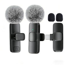Wireless Lavalier Microphone USB Type-C Plug Play for Phone Computer Tablet Vide picture