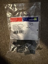 Leviton 41084-BE Snap-In-Mount Blank Quickport Insert Black picture