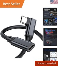 Versatile 10FT USB C Extension Cable - Right Angle Connector & 5A Fast Charging picture