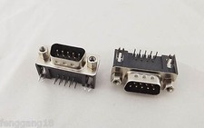 10pcs D-Sub DB9 9 Pin RS232 Serial Male Plug Right Angle PCB Solder Connector picture