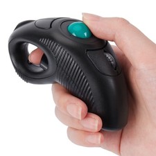 Wireless USB Handheld Finger Trackball Mouse 5 Button Ambidextrous PC Laptop picture