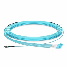 1M MPO/MTP 12 x LC (6 Duplex) 12 Strands Breakout Cable,QSFP 40GBase-SR4,OM3-980 picture