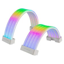 Customizable Flex RGB Extension Kit for PSU Cables - 24-Pin & GPU | White picture