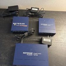 NETGEAR ProSafe GS108 v4 AND  2x FS 105. With Power Supplies. picture